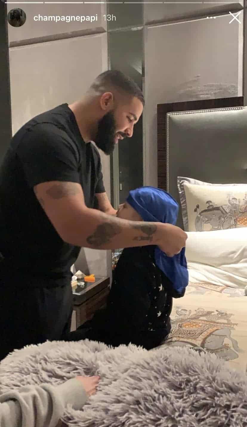 Drake puts drug on son