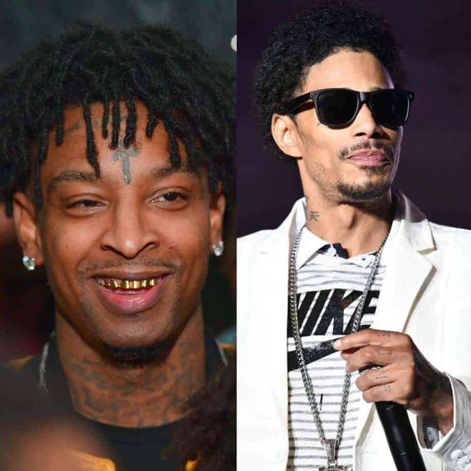 (Left) Rapper 21 savage