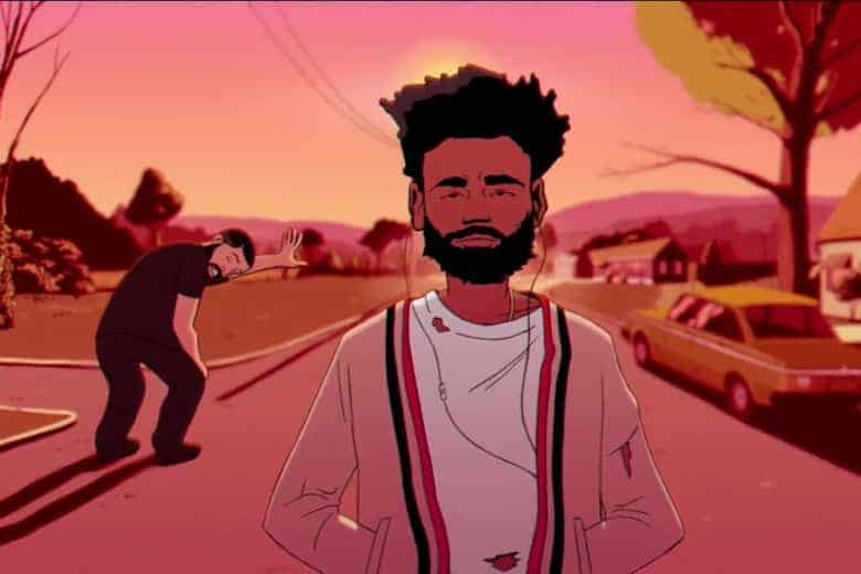 Childish Gambino in his Feels Like Summer video