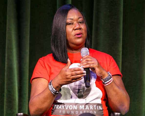 Sybrina Fulton speaking onstage at "Rest In Power: The Trayvon Martin Story" screening