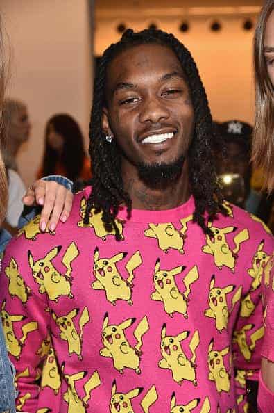 Offset poses backstage for the Jeremy Scott show during New York Fashion Week: The Shows