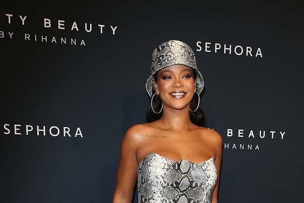 Rihanna attends the Fenty Beauty by Rihanna Anniversary Event at Overseas Passenger Terminal on October 3