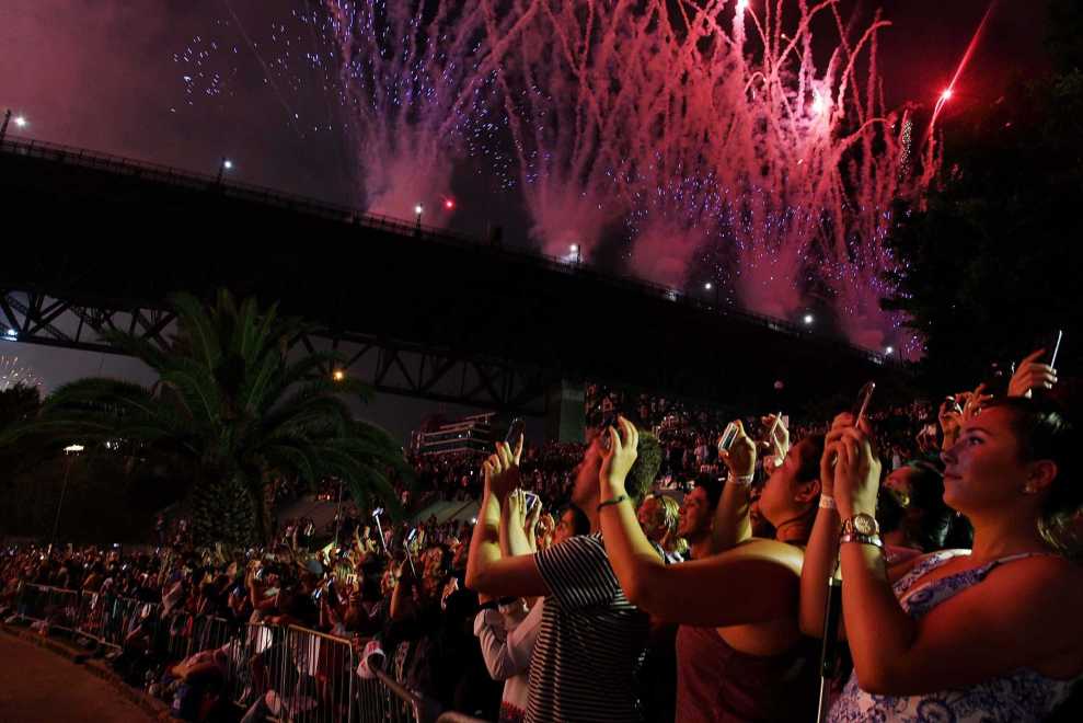 Crowd at a New Years Eve party