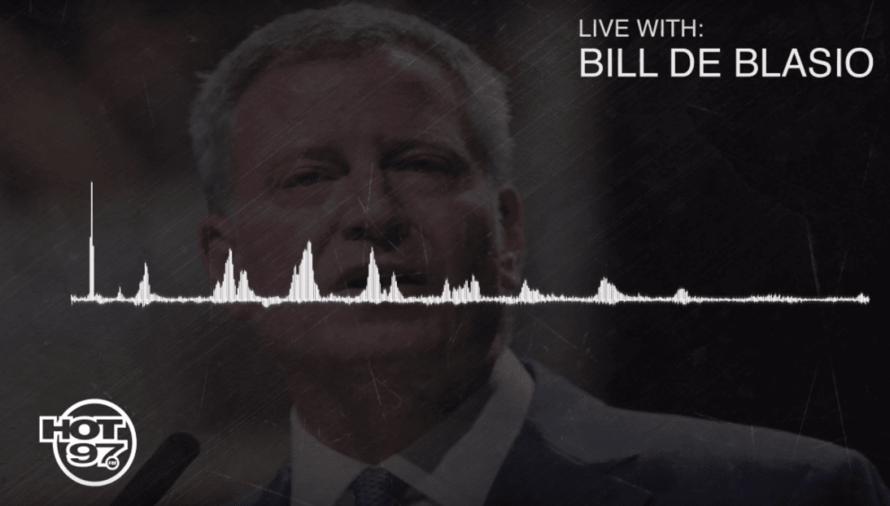 Mayor Bill de Blassio on Ebro in the morning