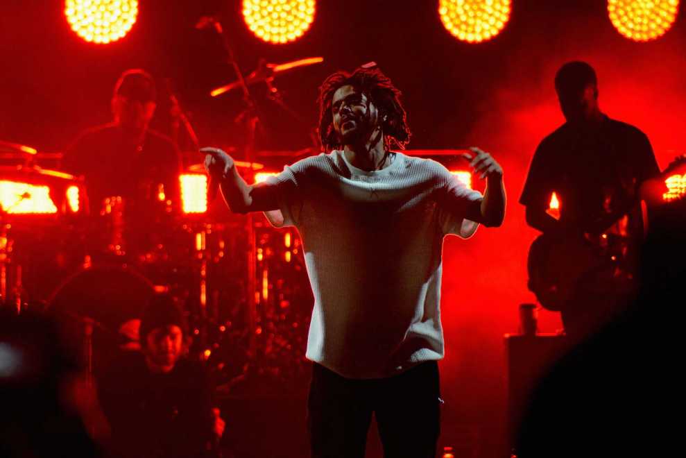 J. Cole performing