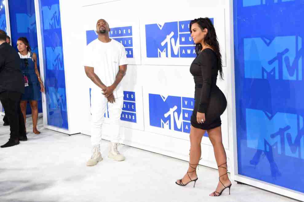 Kanye West and Kim Kardashian at MTV Video Music Awards