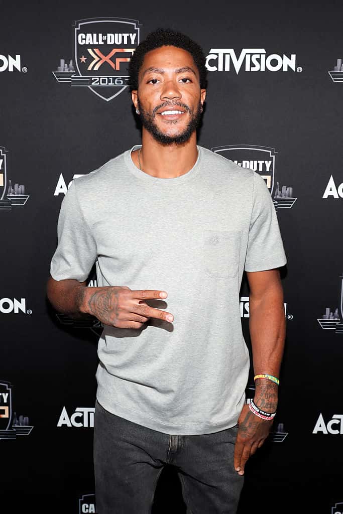 Derrick Rose at Call of Duty 2016 release