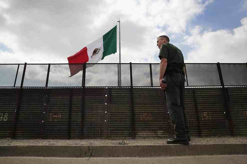 Man in front of Mexican prison