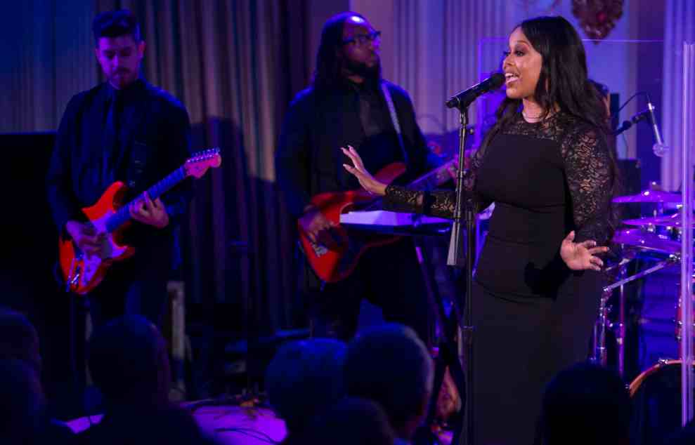 Chrisette Michele performing at President Trump Inauguration 2017