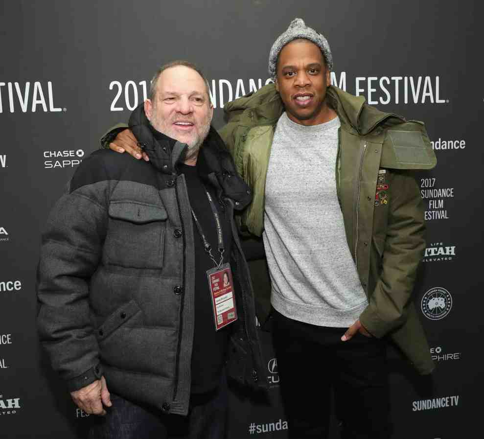 Harvey Weinstein and Jay Z at 2017 Sundance Film Festival