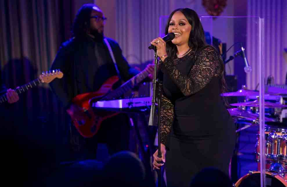 Chrisette Michele performing at President Trump Inauguration 2017