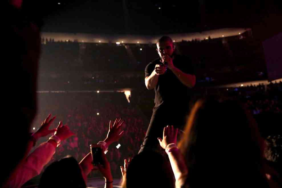 Drake performing