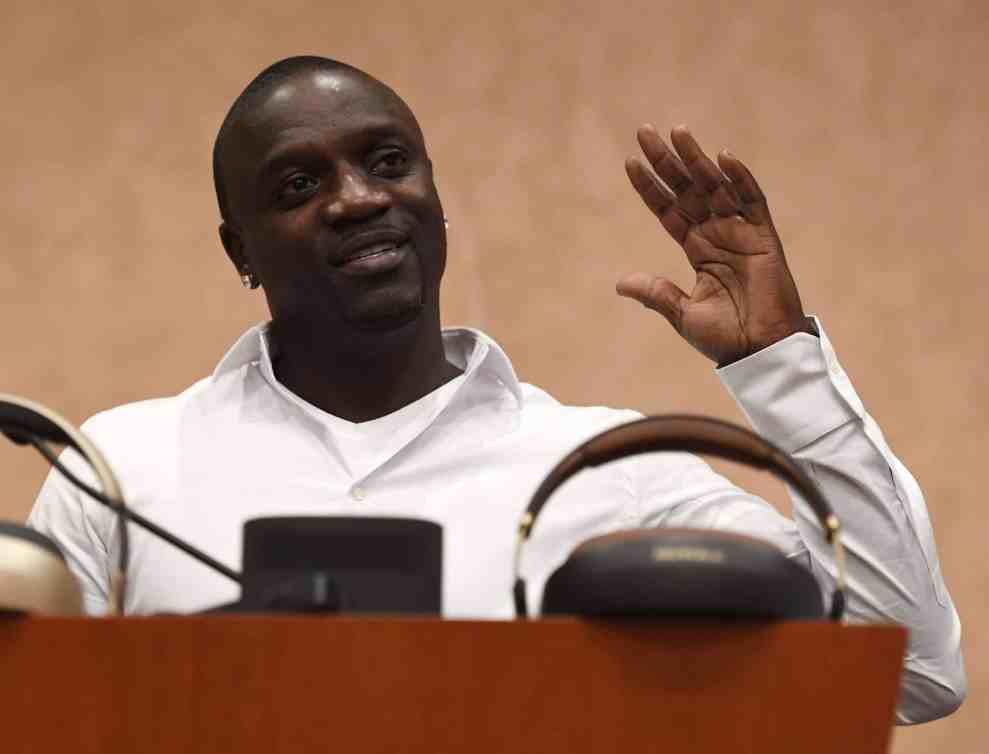 Akon speaking on panel