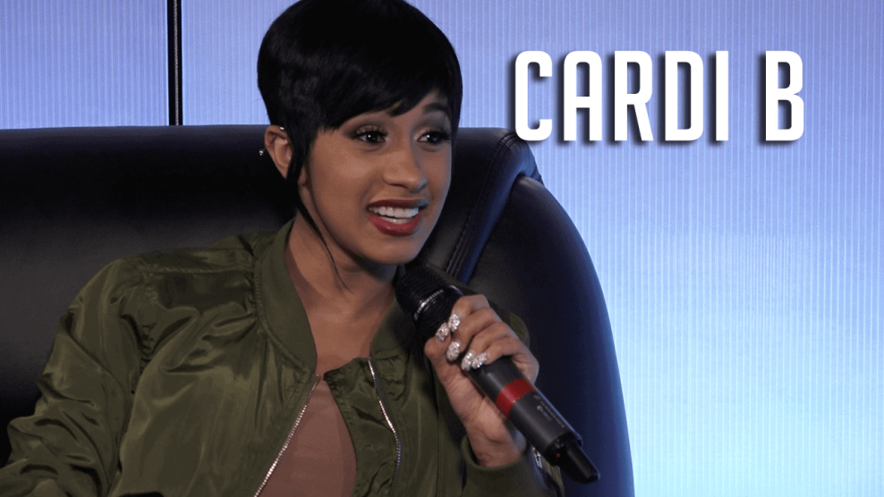 Cardi B with microphone