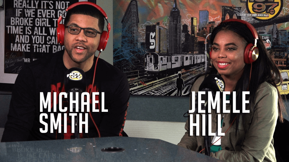 Michael Smith and Jemele Hill in Hot97 studio