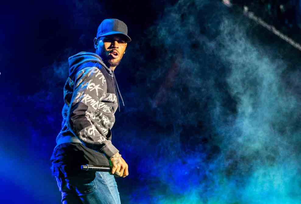 Chris Brown performing