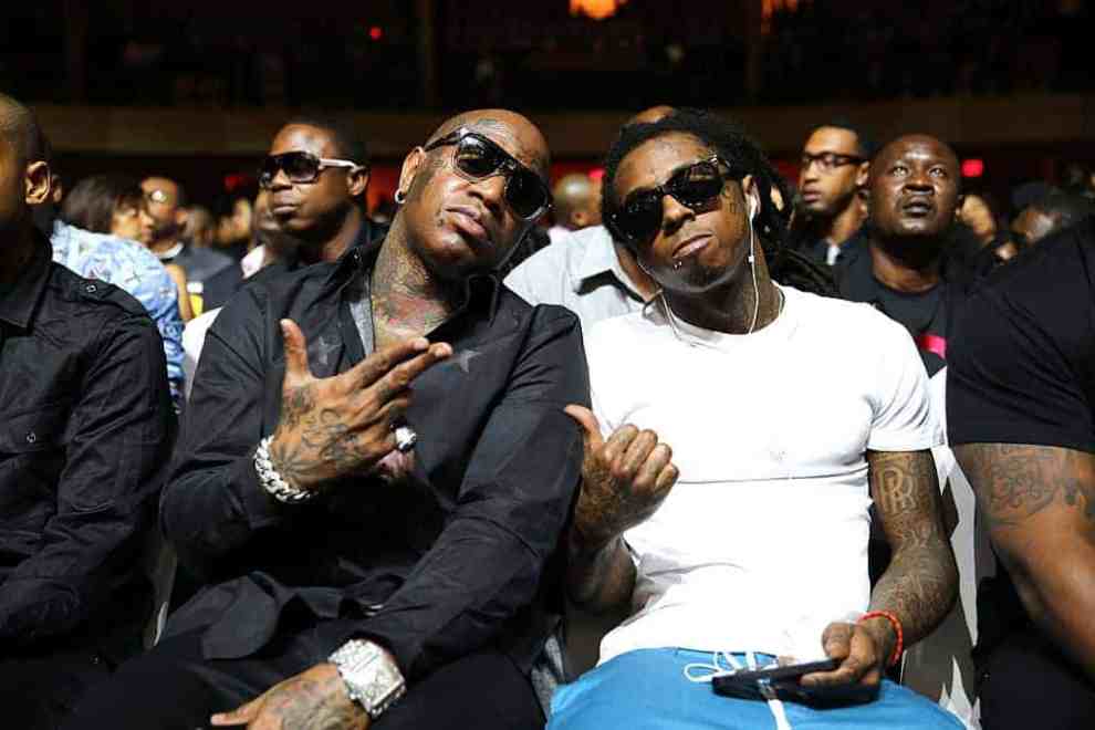 Birdman and Lil Wayne in audience together