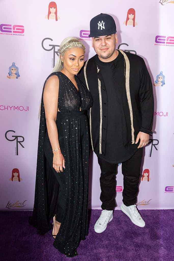 Blac Chyna and Rob Kardashian at red carpet event