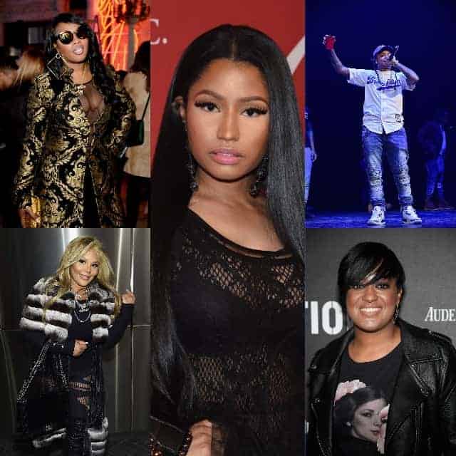 Collage of Niki Minaj and other female MCs