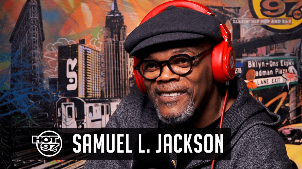 Samuel L. Jackson in Hot 97 studio