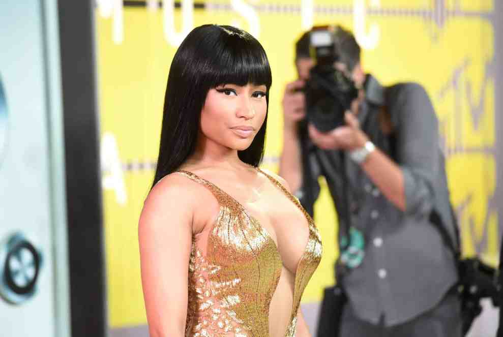 Nicki Minaj being photographed at event
