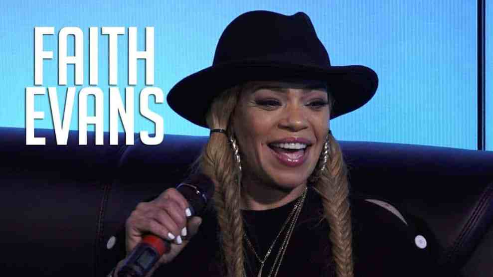 Faith Evans at Hot 97 with Nessa