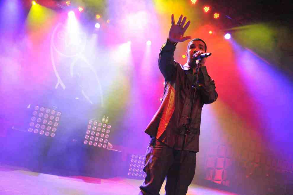 Drake performing