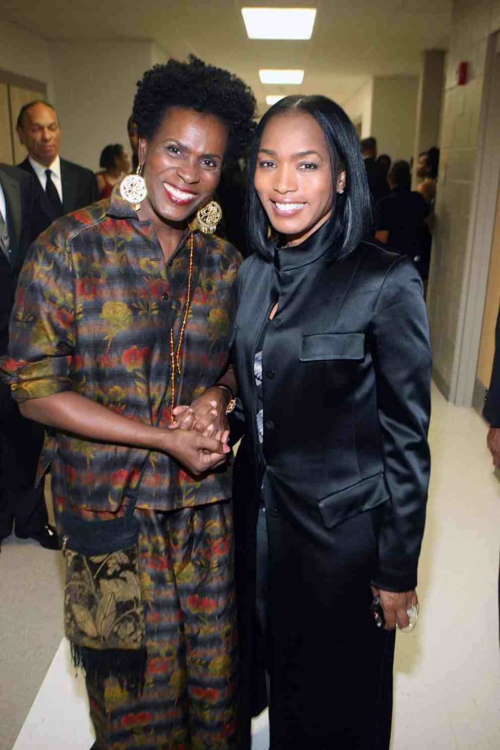 Janet Hubert with woman in black attire