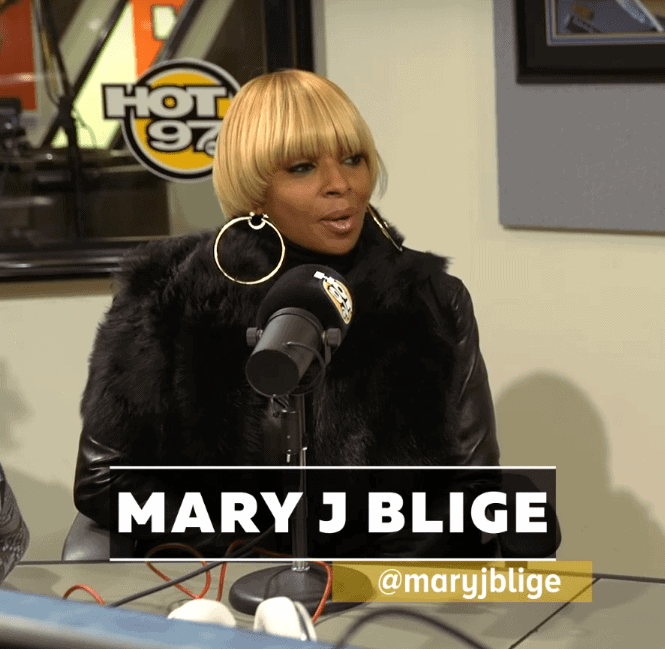 Mary J. Blige in Hot 97 Studio