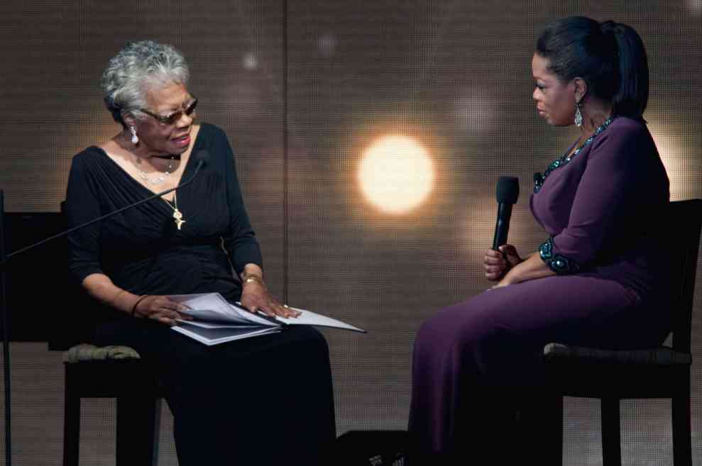 Oprah interviewing Maya Angelou