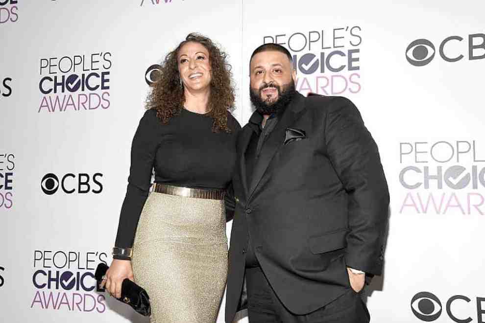 Dj Kahled with wife Nicole Tuck at People's Choice Awards
