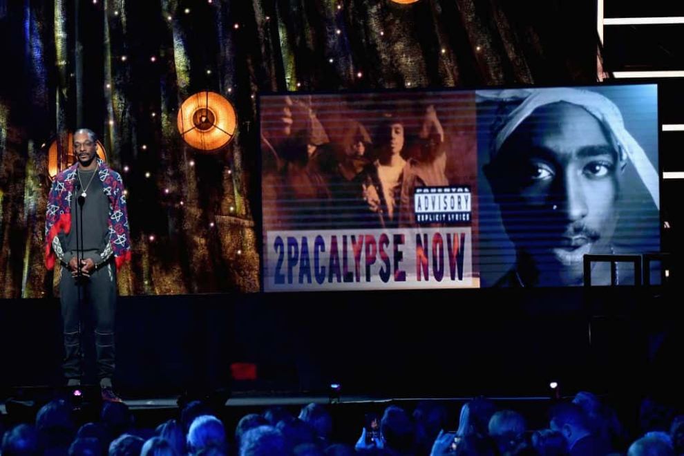Snoop Dogg presenting 2Pac's introduction into Rock & Roll Hall of Fame