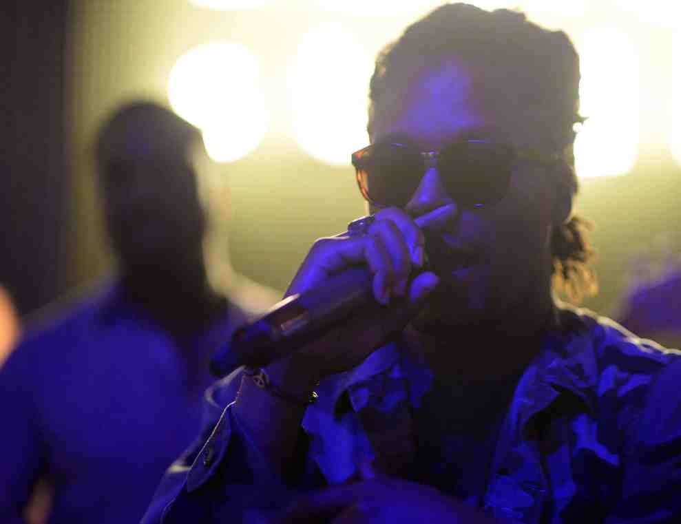 Lupe Fiasco performing