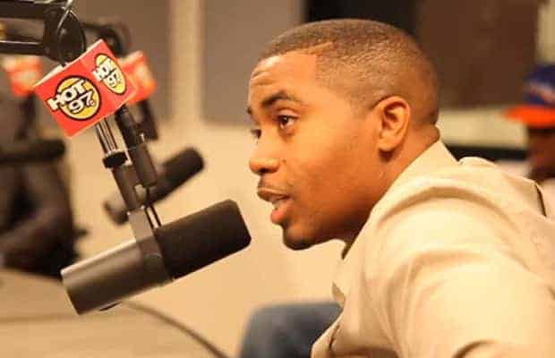 Nas in Hot 97 studio