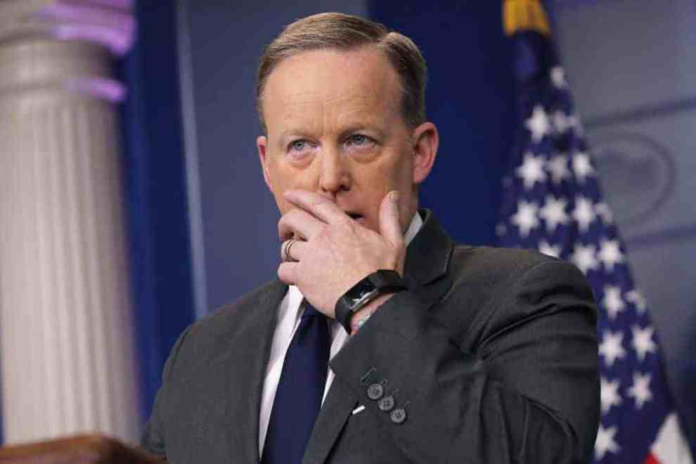 Sean Spicer at press conference