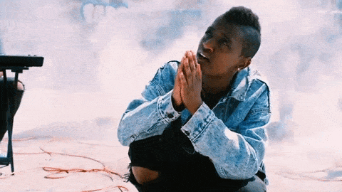 Gif of woman praying