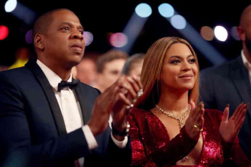 Jay Z and Beyoncé in front row at event