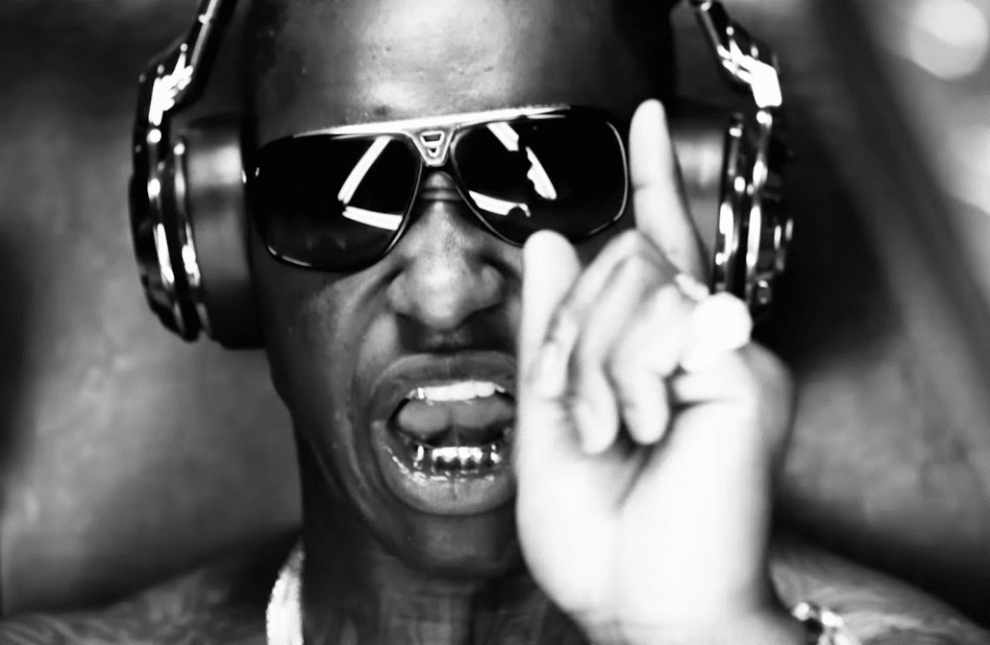 Black and white photo of Phresher perfroming in studio