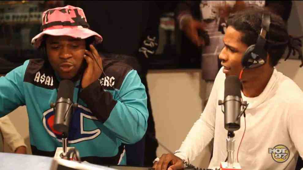 A$AP Rocky and A$AP Ferg in Hot 97 Studio