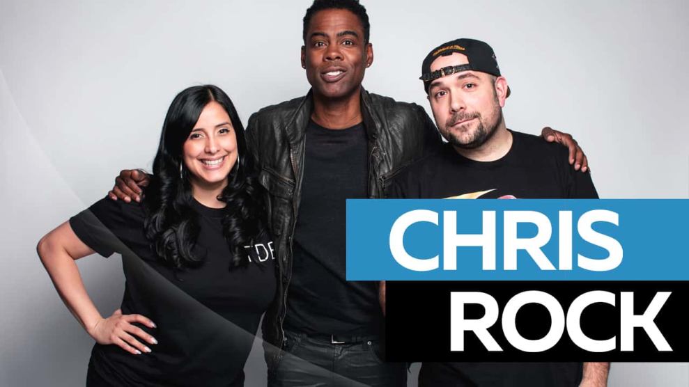 Chris Rock with Laura Stylez & Rosenberg at Hot 97 Studio