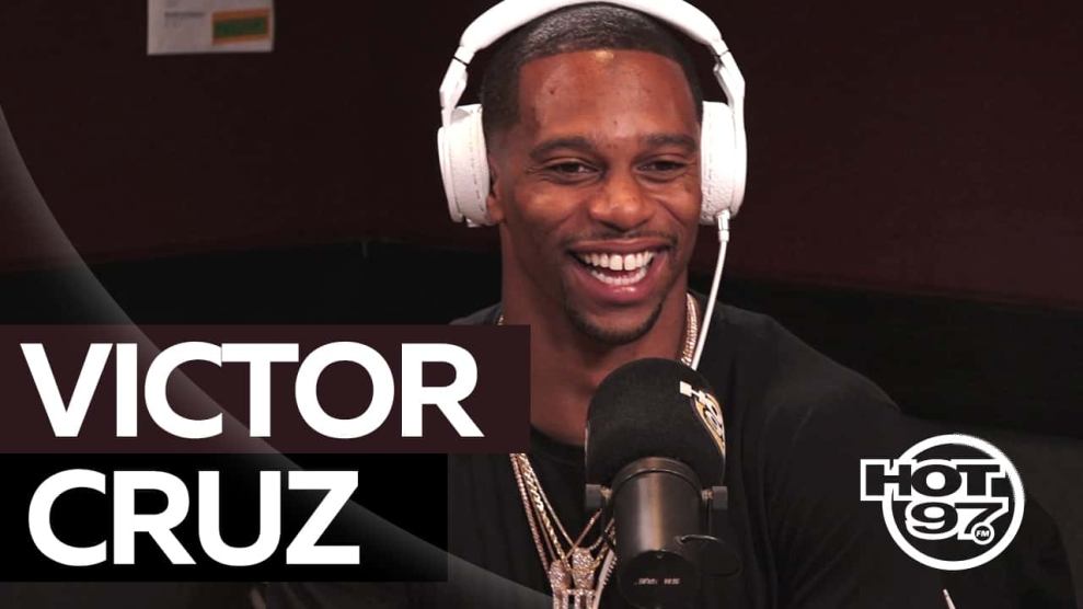 Victor Cruz in Hot 97 Studio