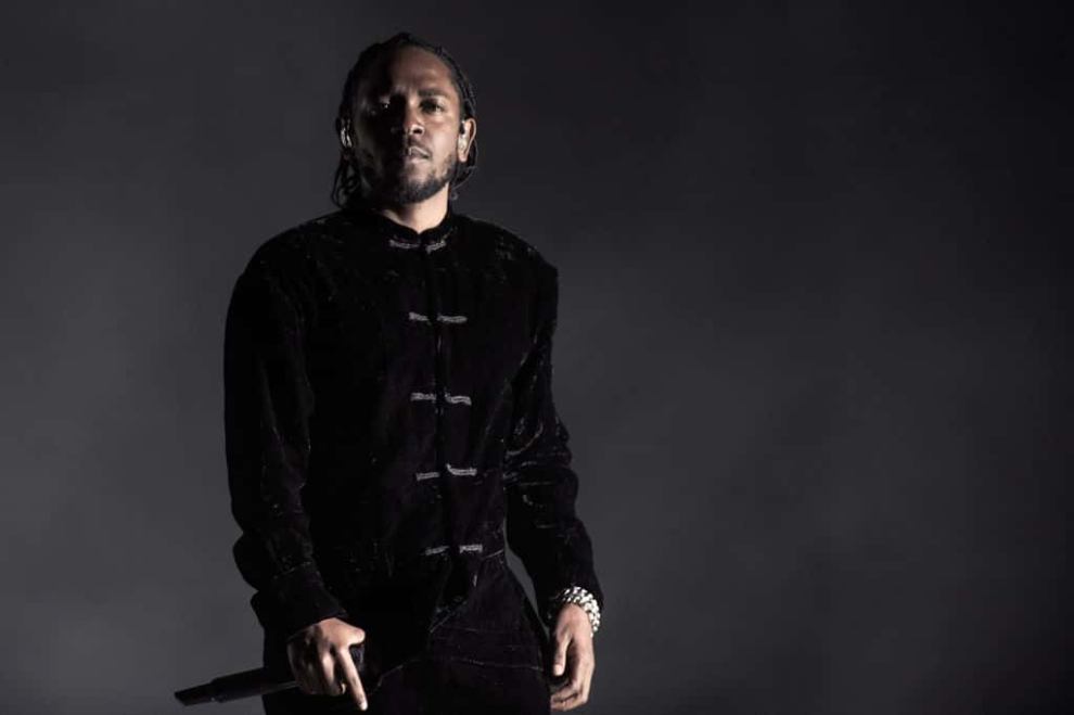 Kendrick Lamar performing at Coachella 2017