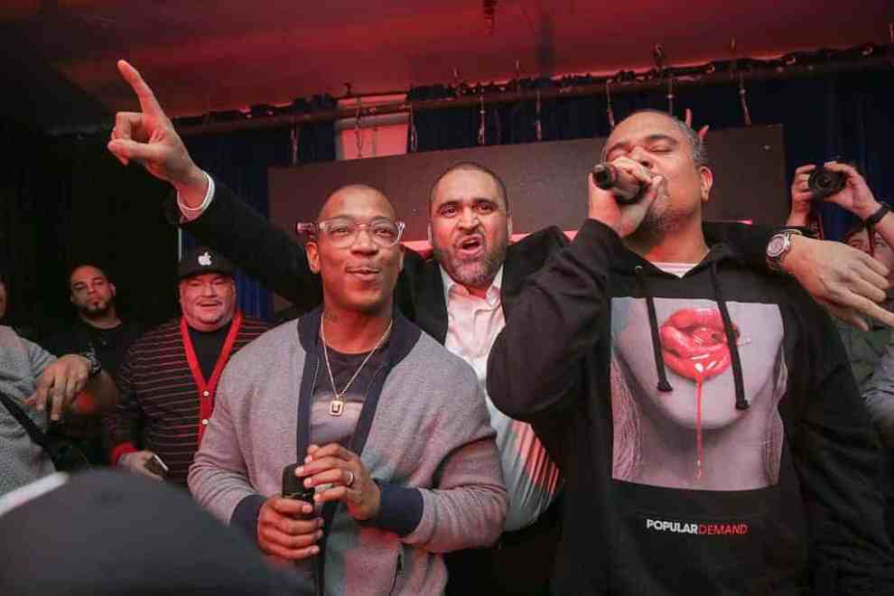 Ja Rule and Irv 'Gotti' Lorenzo perform on stage during Add Ventures Music