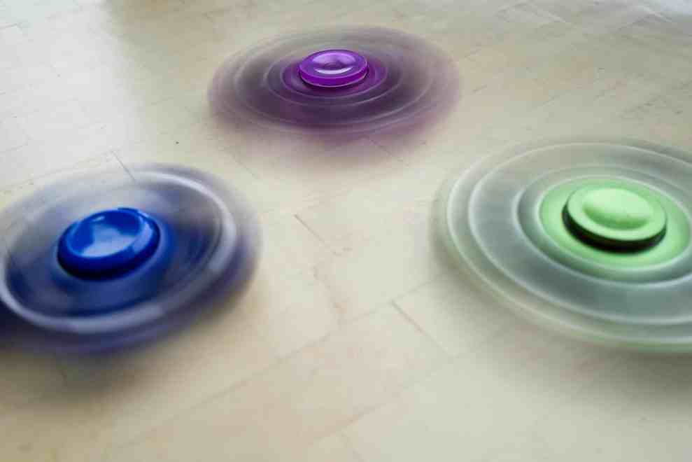 Three Fidget Spinners (Blue