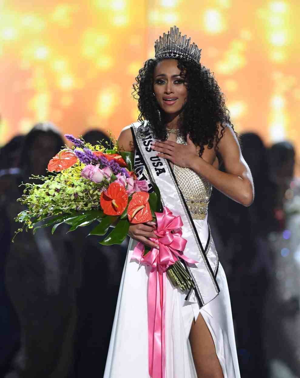 Miss USA Kara McCullough after being crowned during pagent