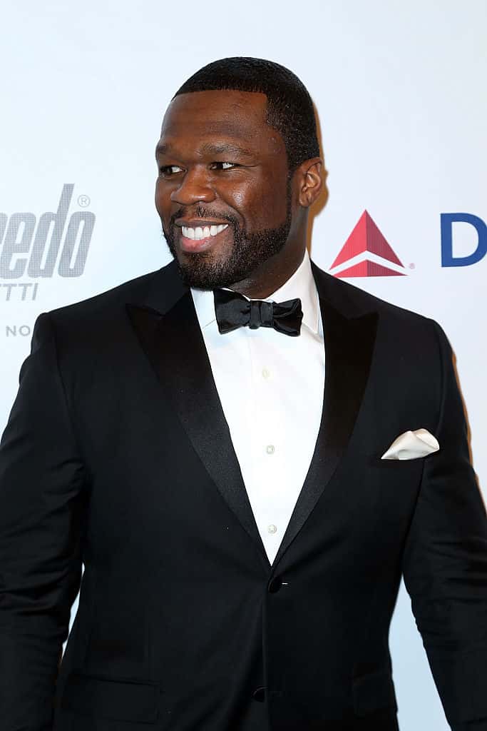 50 Cent in tux at Delta Event
