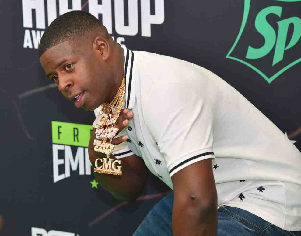 Blac Youngsta attending BET Hip Hop Awards Red Carpet Goes Green 2016 Presented By Sprite