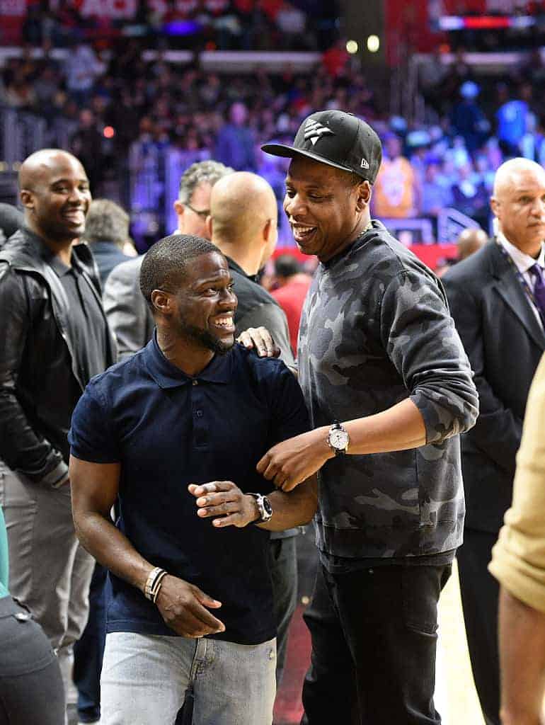 Kevin Hart and Jay Z seemed to be having tons of fun at Game 1 of the NBA Finals