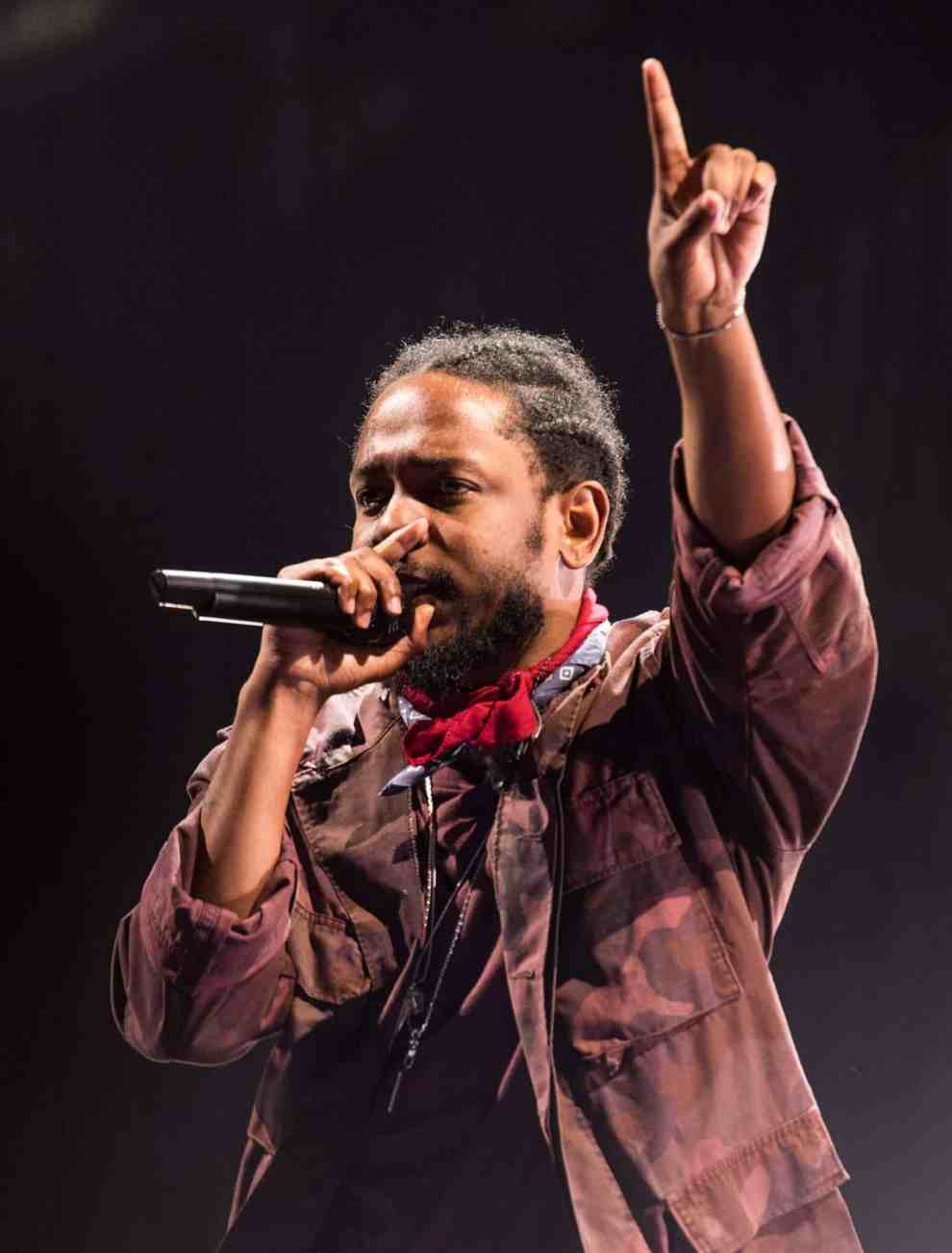 Kendrick Lamar performing onstage at the 2016 Panorama NYC