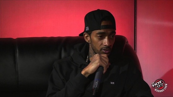 Nipsey Hustle in Hot 97 Studio
